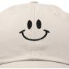 imageDALIX Smile Baseball Cap Smiling Face Happy Dad Hat Men Women TeensBeige