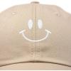imageDALIX Smile Baseball Cap Smiling Face Happy Dad Hat Men Women TeensKhaki