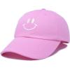 imageDALIX Smile Baseball Cap Smiling Face Happy Dad Hat Men Women TeensLight Pink