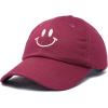imageDALIX Smile Baseball Cap Smiling Face Happy Dad Hat Men Women TeensMaroon