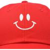 imageDALIX Smile Baseball Cap Smiling Face Happy Dad Hat Men Women TeensRed