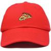 imageDALIX Pizza Slice Embroidered Dad Cap Cotton Baseball Hat UnisexRed
