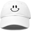 imageDALIX Smile Baseball Cap Smiling Face Happy Dad Hat Men Women TeensWhite