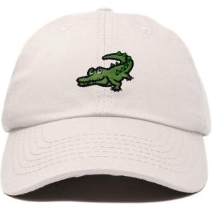 imageDALIX Alligator Cap Embroidered Mens Cotton Dad Hat Baseball HatBeige