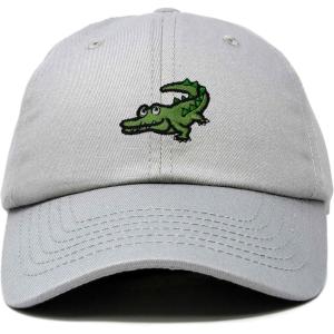 imageDALIX Alligator Cap Embroidered Mens Cotton Dad Hat Baseball HatGray