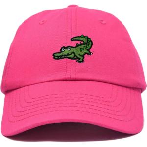 imageDALIX Alligator Cap Embroidered Mens Cotton Dad Hat Baseball HatHot Pink