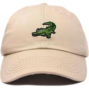 imageDALIX Alligator Cap Embroidered Mens Cotton Dad Hat Baseball HatKhaki