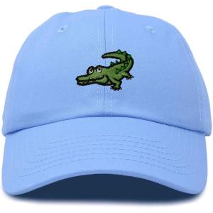 imageDALIX Alligator Cap Embroidered Mens Cotton Dad Hat Baseball HatLight Blue