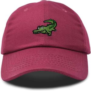 imageDALIX Alligator Cap Embroidered Mens Cotton Dad Hat Baseball HatMaroon