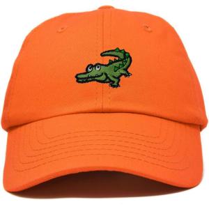imageDALIX Alligator Cap Embroidered Mens Cotton Dad Hat Baseball HatOrange