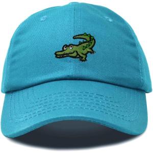 imageDALIX Alligator Cap Embroidered Mens Cotton Dad Hat Baseball HatTeal