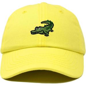 imageDALIX Alligator Cap Embroidered Mens Cotton Dad Hat Baseball HatYellow