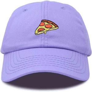 imageDALIX Pizza Slice Embroidered Dad Cap Cotton Baseball Hat UnisexLavender