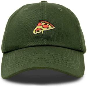 imageDALIX Pizza Slice Embroidered Dad Cap Cotton Baseball Hat UnisexOlive