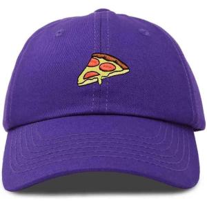 imageDALIX Pizza Slice Embroidered Dad Cap Cotton Baseball Hat UnisexPurple