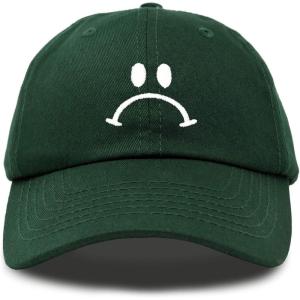 imageDALIX Sad Face Hat Mens Womens Sadface Frowning Baseball CapDark Green