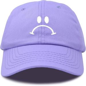 imageDALIX Sad Face Hat Mens Womens Sadface Frowning Baseball CapLavender