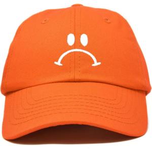 imageDALIX Sad Face Hat Mens Womens Sadface Frowning Baseball CapOrange