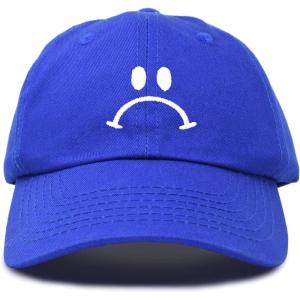imageDALIX Sad Face Hat Mens Womens Sadface Frowning Baseball CapRoyal Blue