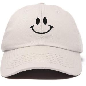 imageDALIX Smile Baseball Cap Smiling Face Happy Dad Hat Men Women TeensBeige