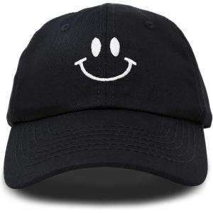 imageDALIX Smile Baseball Cap Smiling Face Happy Dad Hat Men Women TeensBlack