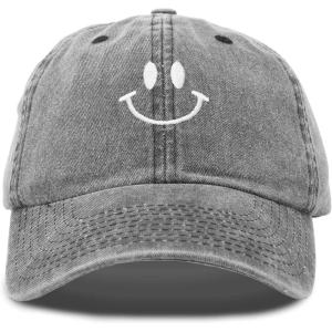 imageDALIX Smile Baseball Cap Smiling Face Happy Dad Hat Men Women TeensBlack Vintage