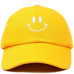 imageDALIX Smile Baseball Cap Smiling Face Happy Dad Hat Men Women TeensGold