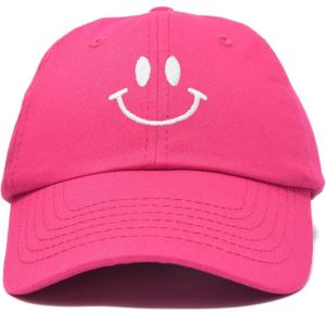 imageDALIX Smile Baseball Cap Smiling Face Happy Dad Hat Men Women TeensHot Pink