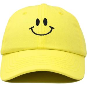 imageDALIX Smile Baseball Cap Smiling Face Happy Dad Hat Men Women TeensMinion Yellow