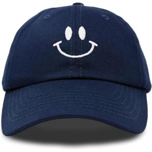 imageDALIX Smile Baseball Cap Smiling Face Happy Dad Hat Men Women TeensNavy Blue
