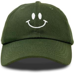imageDALIX Smile Baseball Cap Smiling Face Happy Dad Hat Men Women TeensOlive