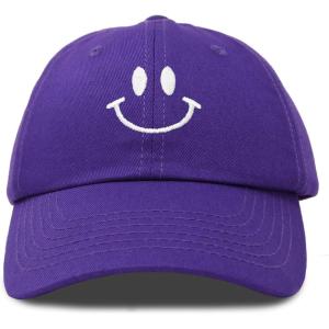 imageDALIX Smile Baseball Cap Smiling Face Happy Dad Hat Men Women TeensPurple