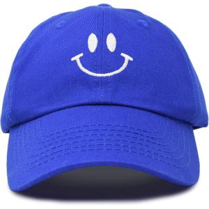 imageDALIX Smile Baseball Cap Smiling Face Happy Dad Hat Men Women TeensRoyal Blue