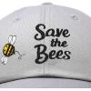 imageDALIX Save The Bees Baseball Cap Dad Hat Embroidered Women GirlsGray