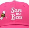 imageDALIX Save The Bees Baseball Cap Dad Hat Embroidered Women GirlsHot Pink