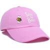 imageDALIX Save The Bees Baseball Cap Dad Hat Embroidered Women GirlsLight Pink