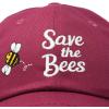imageDALIX Save The Bees Baseball Cap Dad Hat Embroidered Women GirlsMaroon