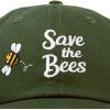 imageDALIX Save The Bees Baseball Cap Dad Hat Embroidered Women GirlsOlive