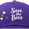 imageDALIX Save The Bees Baseball Cap Dad Hat Embroidered Women GirlsPurple