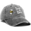 imageDALIX Save The Bees Baseball Cap Dad Hat Embroidered Women GirlsWashed Black