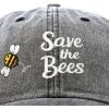 imageDALIX Save The Bees Baseball Cap Dad Hat Embroidered Women GirlsWashed Black