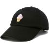 imageDALIX Soft Serve Ice Cream Hat Cotton Baseball CapBlack