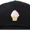 imageDALIX Soft Serve Ice Cream Hat Cotton Baseball CapBlack