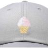 imageDALIX Soft Serve Ice Cream Hat Cotton Baseball CapGray