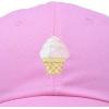 imageDALIX Soft Serve Ice Cream Hat Cotton Baseball CapLight Pink