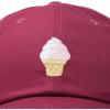 imageDALIX Soft Serve Ice Cream Hat Cotton Baseball CapMaroon