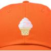 imageDALIX Soft Serve Ice Cream Hat Cotton Baseball CapOrange