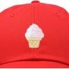 imageDALIX Soft Serve Ice Cream Hat Cotton Baseball CapRed
