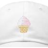 imageDALIX Soft Serve Ice Cream Hat Cotton Baseball CapWhite