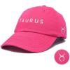 imageDALIX Taurus Dad Hat Embroidered Zodiac Astrology Cotton Baseball CapHot Pink